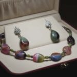 Premium Drop-Shape Multi-Color Natural Stone Necklace and Earring Set