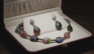 Premium Drop-Shape Multi-Color Natural Stone Necklace and Earring Set