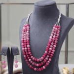 [Pink/Purple ]3-Layer with Earring
